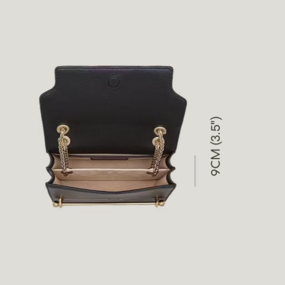 Strathberry East/West Handbag in Navy/Cream/Maroon - Picture 5 of 10